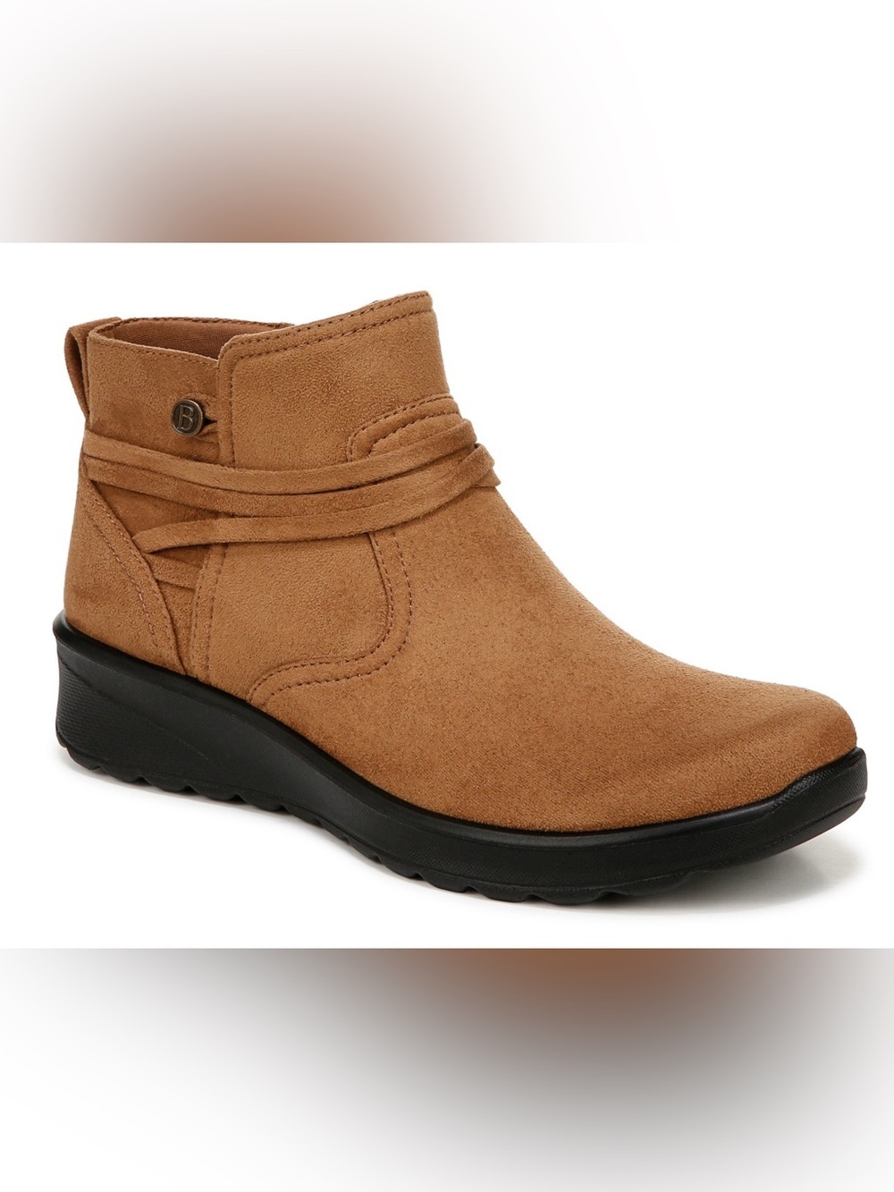 Bzees Tan Ankle Bootie with Wrap Detail Size q0